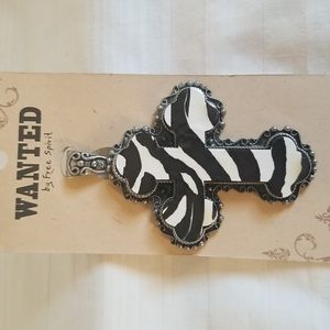 New Cross Silver Zebra Pendant